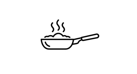 Cooking food in a skillet with steam