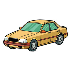 Sedan shilhotee vector isolated on white background