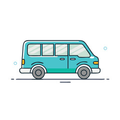 minivan icon, minivan vector illustration-simple illustration of minivan, perfect for minivan logos and icons