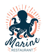 Seafood Creative Emblems Set