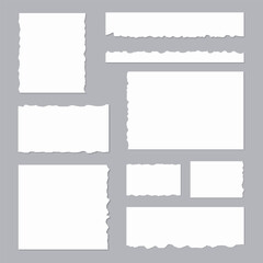 set of blank paper sheets
