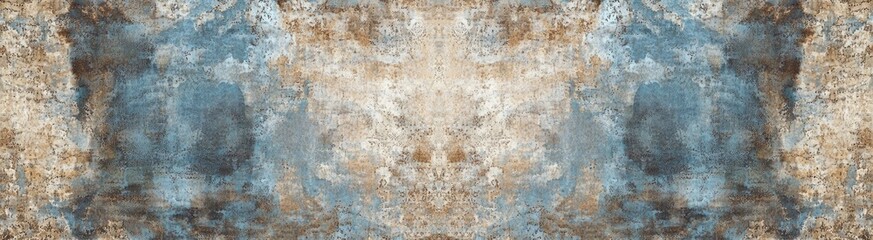 Seamless Pattern  in Pastel Blue and Brown on Aged Stone Texture