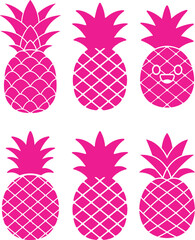 Pineapple Outline Icon Design