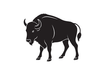 Bison buffalo silhouette vector, Bison buffalo Design, Bison buffalo Icon