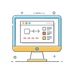 monitor screen icon, monitor screen vector illustration-simple illustration of monitor screen, perfect for monitor screen logos and icons