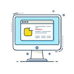 monitor screen icon, monitor screen vector illustration-simple illustration of monitor screen, perfect for monitor screen logos and icons