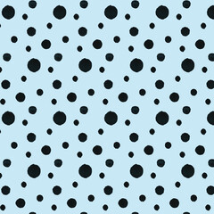 Hand Drawn Doodle Seamless Pattern With Black Dots
