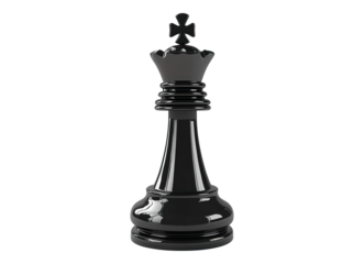 solitary black chess king