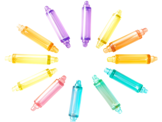 Vibrant Highlighters Set on White Background