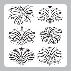 Firework icon. Vector illustration in flat design