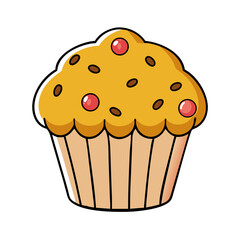 muffin icon, muffin vector illustration-simple illustration of muffin, perfect for muffin logos and icons