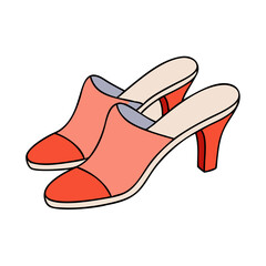 mules shoes icon, mules shoes vector illustration-simple illustration of mules shoes, perfect for mules shoes logos and icons