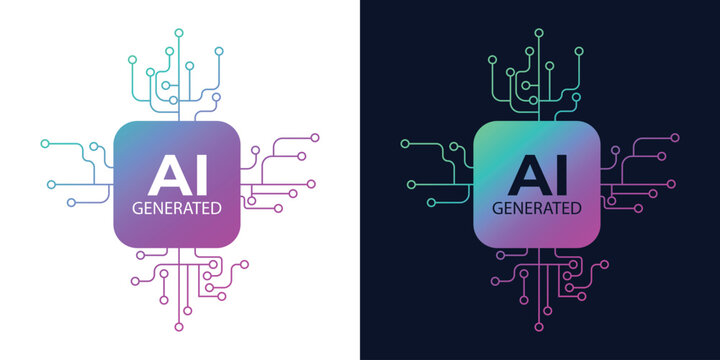 Artificial Intelligence AI chip Processor in Brain. Business idea and innovation. Artificial intelligence and innovation technology concept. AI microchip, semiconductor. Vector illustration
