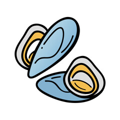mussels icon, mussels vector illustration-simple illustration of mussels, perfect for mussels logos and icons