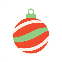 Vector of vibrant holiday tree balls classic Christmas ornaments