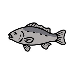 nile perch icon, nile perch vector illustration-simple illustration of nile perch, perfect for nile perch logos and icons