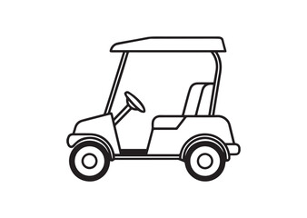 Golf cart silhouette vector, Golf cart Icon, Golf cart Design