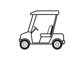 Golf cart silhouette vector, Golf cart Icon, Golf cart Design