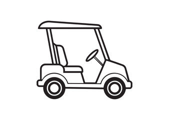 Golf cart silhouette vector, Golf cart Icon, Golf cart Design