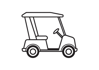 Golf cart silhouette vector, Golf cart Icon, Golf cart Design