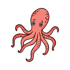 octopus icon, octopus vector illustration-simple illustration of octopus, perfect for octopus logos and icons