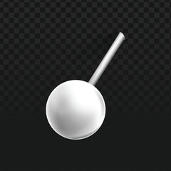 head of a white push pin. It's a simple, round shape with a bit of a glossy sheen, attached to what would be the pin part extending downwards.