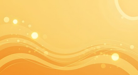 Abstract Waves and Circles Gentle Orange Background