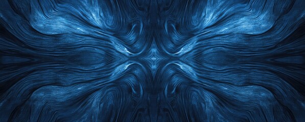 Symmetrical Dark Blue Wood Texture Background