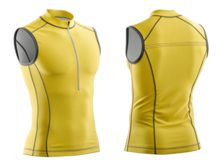 vibrant yellow rashguard mockup designed for active wear, showcasing sleek fit and modern style perfect for sports enthusiasts