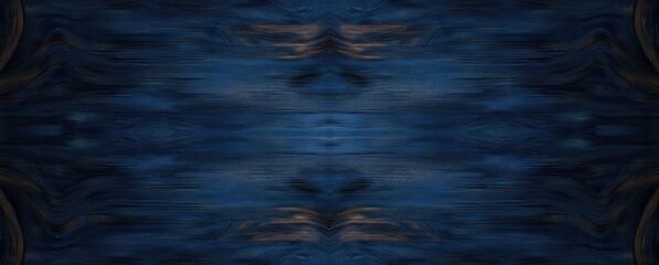 Symmetrical Dark Blue Background with Dark Wood Texture
