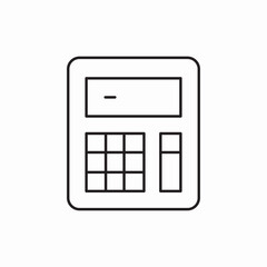 Calculator math accounting device icon vector sign