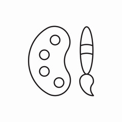 Art palette painting creativity icon vector sign