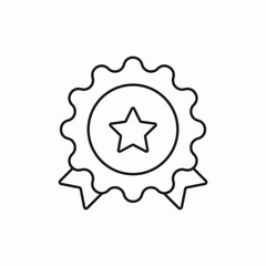 Award badge star achievement icon vector sign