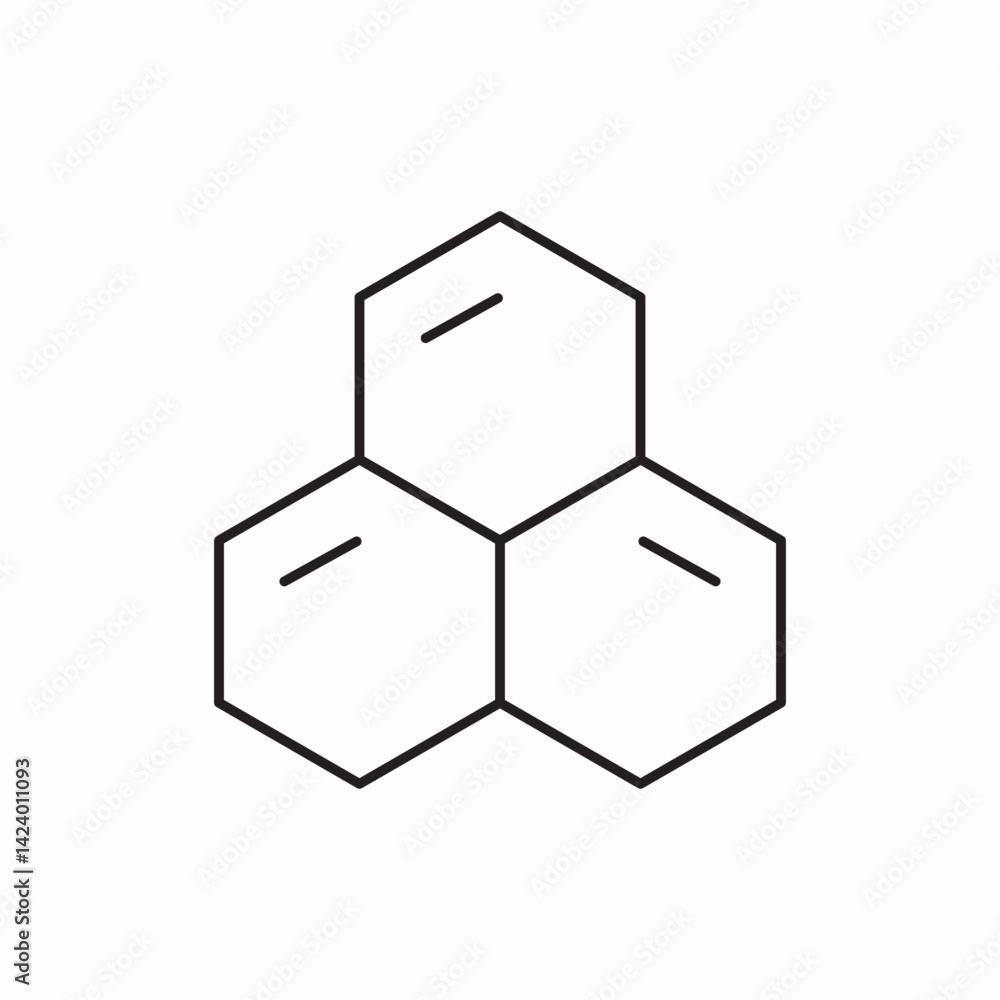 Poster honeycomb structure hexagon pattern icon vector sign