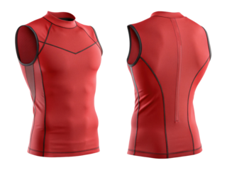 vibrant red rashguard mockup designed for active wear, showcasing sleek fit and modern style perfect for sports enthusiasts