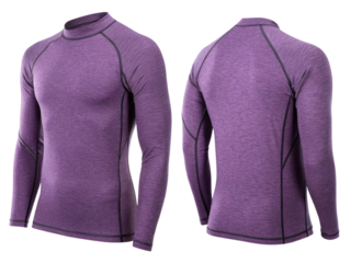 stylish mockup of purple rashguard featuring long sleeves and sleek design perfect for active wear enthusiasts