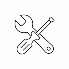 repair tools icon vector sign