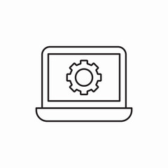 System settings laptop icon vector sign