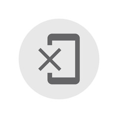 Phonelink Erase Outlined Icon
