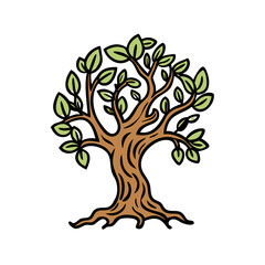 olive tree icon, olive tree vector illustration-simple illustration of olive tree, perfect for olive tree logos and icons
