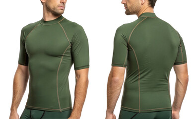 stylish rashguard mockup designed for active individuals, showcasing sleek fit and modern design perfect for water sports and outdoor activities