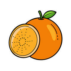 orange icon, orange vector illustration-simple illustration of orange, perfect for orange logos and icons