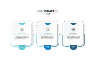 Business infographic template. 3 Step timeline journey. Process diagram, Infographic elements vector illustration.