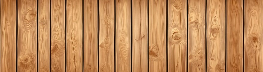 Top View of Old Pine Plank Wooden Wall for Banner and Poster Design
