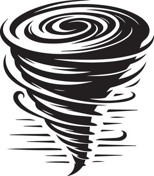 Tornado or whirlwind icon. Wind, twister or hurricane symbol. Storm sign. Vector illustration