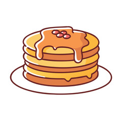 pancakes with syrup icon, pancakes with syrup vector illustration-simple illustration of pancakes with syrup, perfect for pancakes with syrup logos and icons