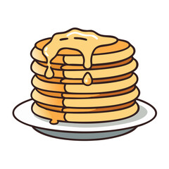 pancakes with syrup icon, pancakes with syrup vector illustration-simple illustration of pancakes with syrup, perfect for pancakes with syrup logos and icons