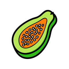 papaya icon, papaya vector illustration-simple illustration of papaya, perfect for papaya logos and icons