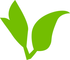 Simple leaf vector with green color. Perfect for eco-friendly designs or nature-themed projects.
