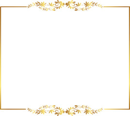 frame with leaves gold border Golden Border Warm Color Frame